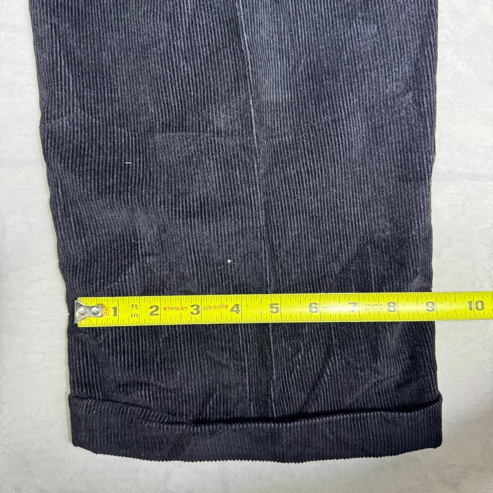 Vintage Dockers Cordrouy Pants Mens Black Classic Fit Pleated Size W34 L30 NWT - Picture 14 of 16